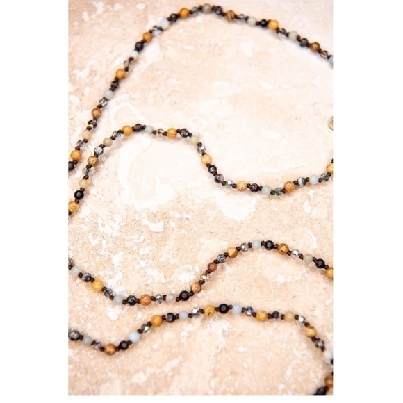 Amazonite Natural Stone Beaded Necklace - Picture 4 of 8